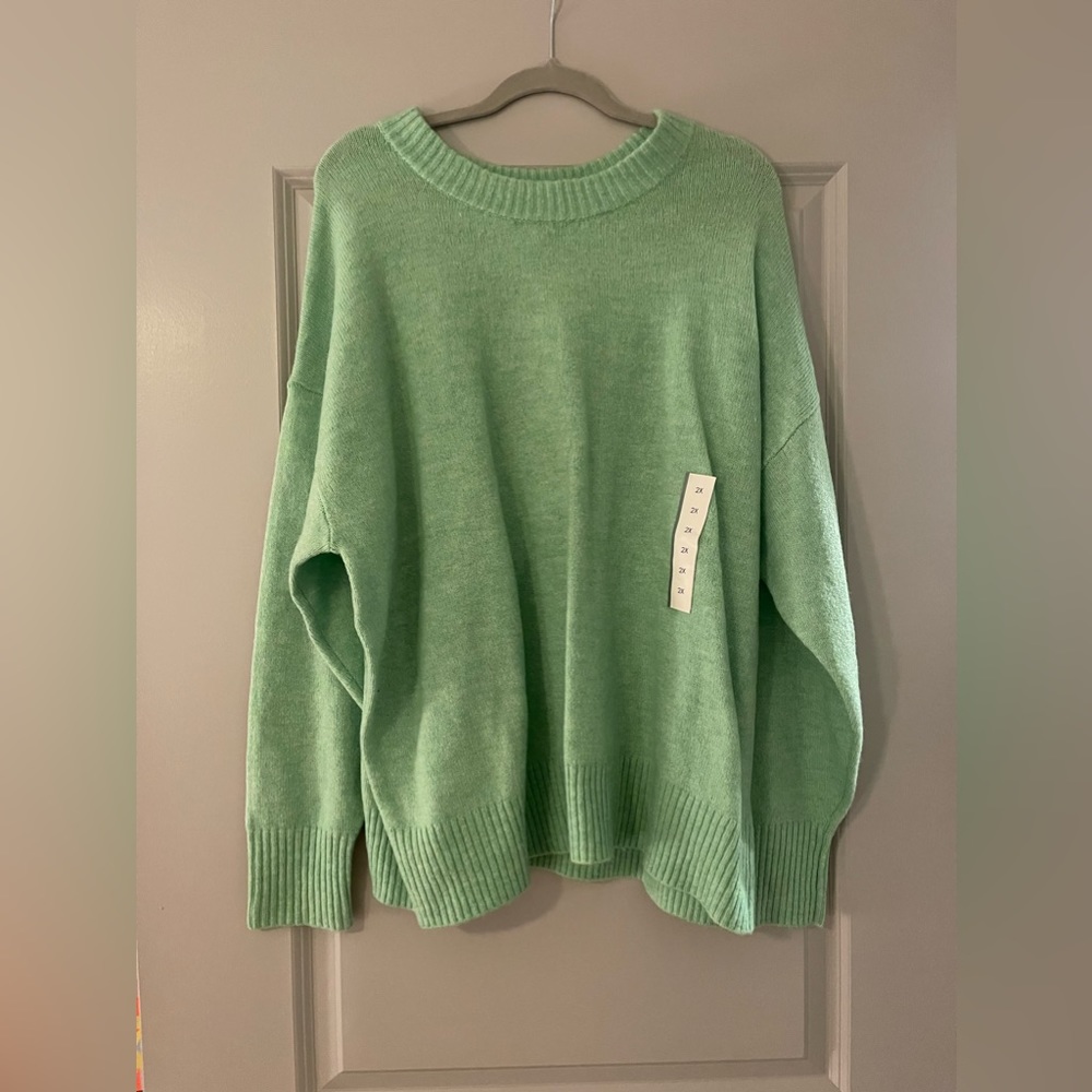 Green Ava & Viv sweater. New with tags.